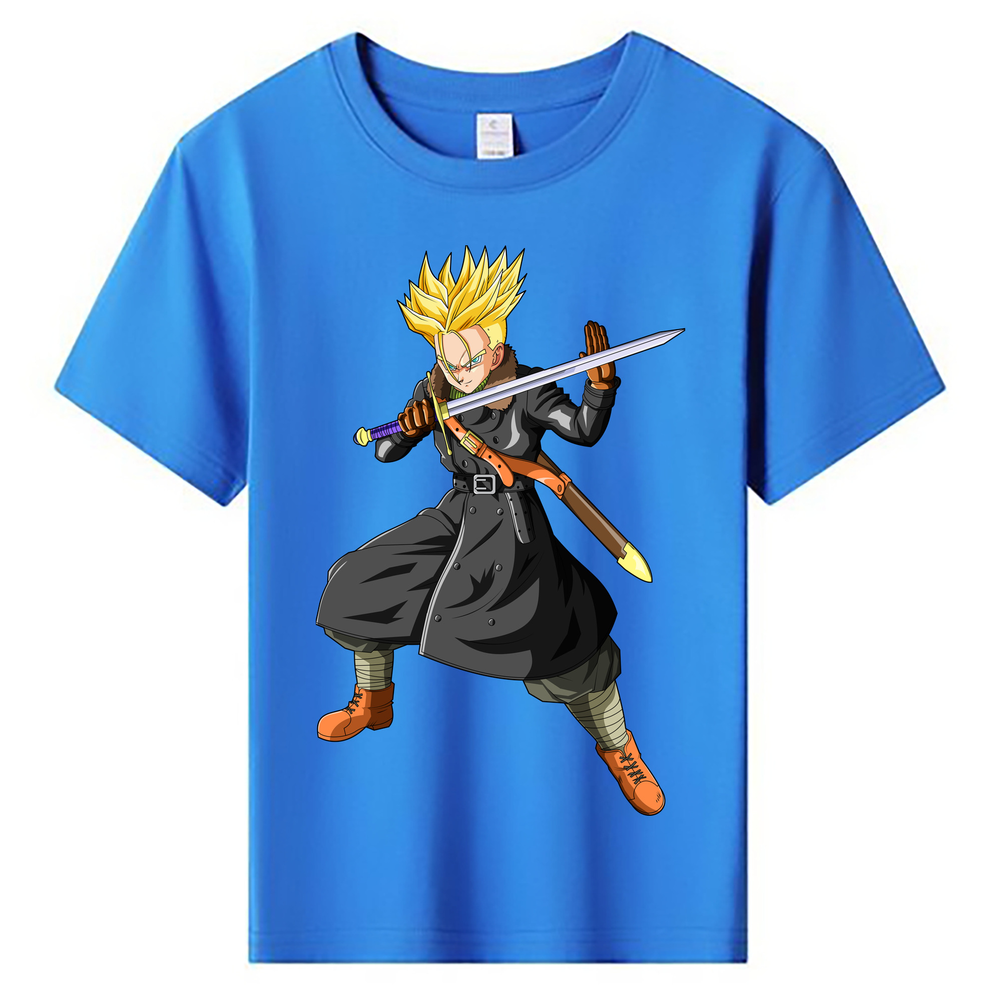 （画像用） ドラゴンボール トランクス（Torankusu）DRAGON BALL Trunks 綿100％キッズTシャツ（フロントプリント）
